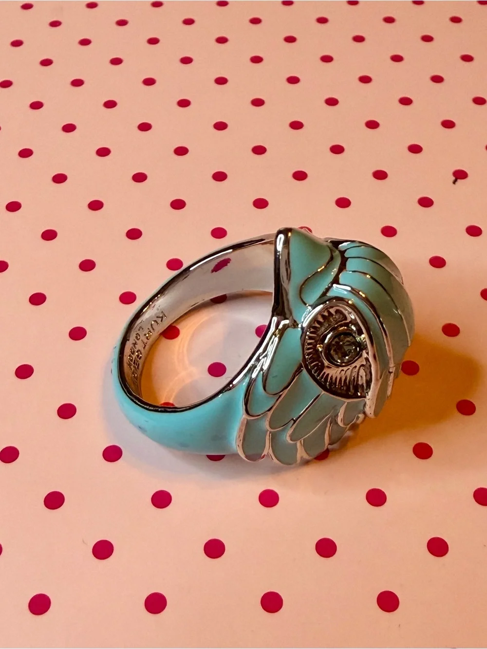 Kurt Geiger Blue Eagle Ring size 9